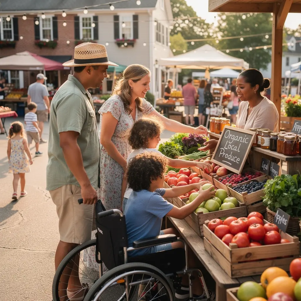 Rodzinna wycieczka do muzeum, gdzie dzieci odkrywają interaktywne eksponaty.