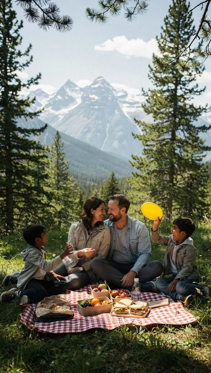 Dorośli z dziećmi korzystający z dostępnych usług turystycznych w mieście.